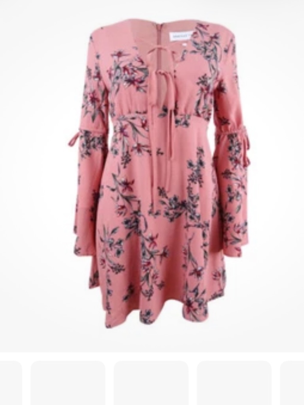 Endless Rose Pink Floral Long-Sleeve Bell Dress
